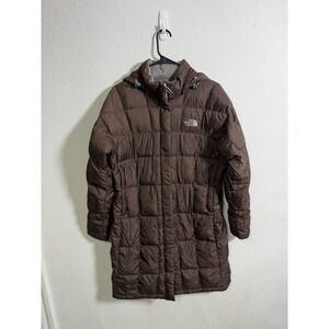 THE NORTH FACE PUFFER 600 FILL DOWN BROWN JACKET PARKA HOODED COAT WOMENS Medium